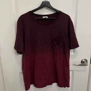 Saint Laurent Red Ombré Distressed T-Shirt